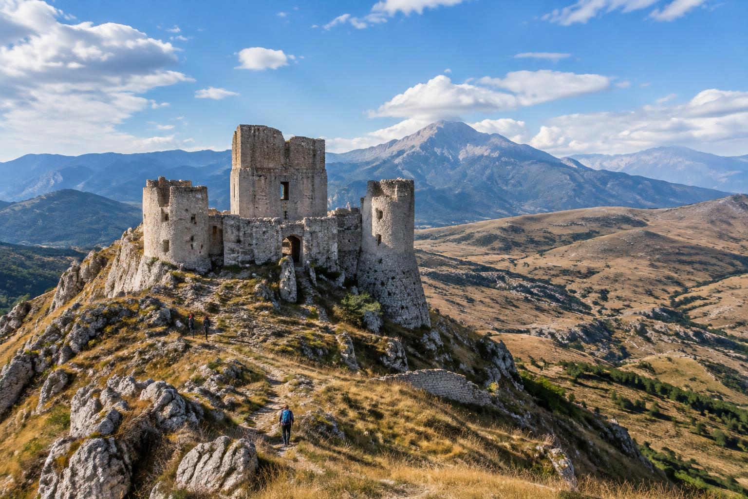 Rocca Calascio et l’immensité du Gran Sasso
